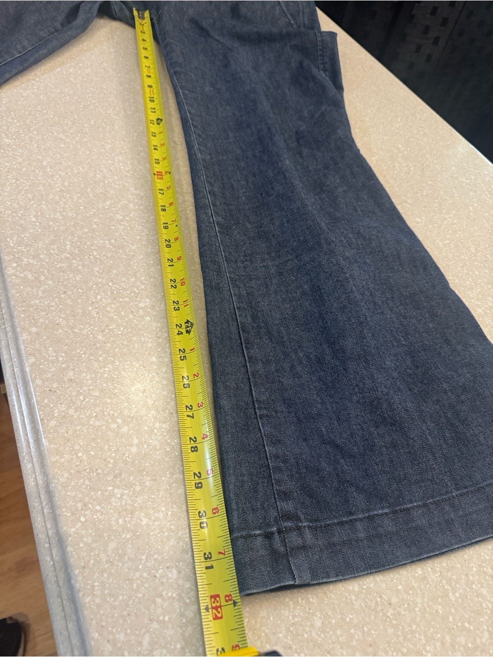 Gap Trouser Denim Stretch Jeans Sz 12 Waist 35” Dark Blue - Picture 7 of 9